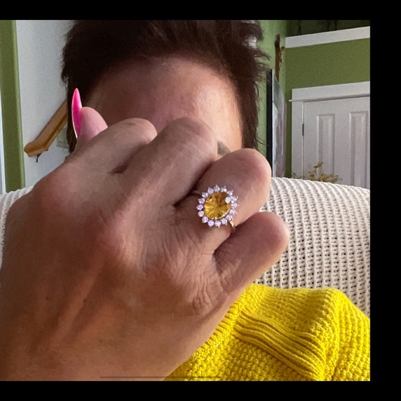 NEW Real Gemstone LG 925 sterling ring 8 NoTarnish - Picture 5 of 5